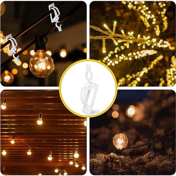 200pcs Holiday Light Clips Christmas Light Hooks, Gutters & Shingle Hooks - Picture 4 of 7